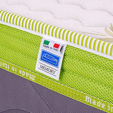 Materasso Matrimoniale in memory gel breeze bugnato, tessuto aloe vera, non sfoderabile, traspirante, antiacaro, alto 25cm, 100% Made in Italy - mod. Top25-160 x 190 cm (matrimoniale)