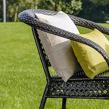 Set di Mobili da Giardino per Esterni, 5 Pezzi Sedia da Giardino in Rattan Set Componibile in Vimini Set di Conversazioni da Prato Il Tavolo Perforato può Essere Dotato di Ombrellone