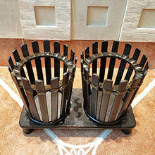 LWW Wine Rack, 2 bottiglie Holder fatto a mano di bambù di stile Retro Mostra Mensole, 28 x 13,5 x 20 cm
