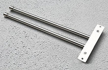 Btsky ™ porta-asciugamani con aste ruotabili in acciaio INOX per bagno, cucina per appendere vestiti, cintura, metallo, Silver, Extra Long 2 Bars