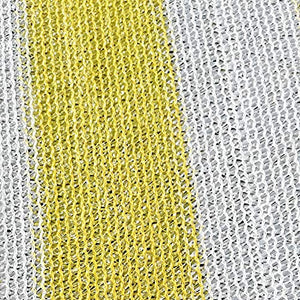 Stasy Grande Strisce Gialla for Tutti Gli Usi Ombra Panno con Occhielli, HDPE Materiale, ad Alta densità del Tessuto, l'80% Ombra reticolato Sunblock Tessuto for Kennel Piante Fiori