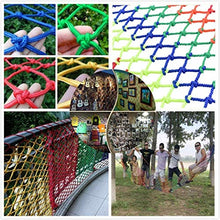 WOSHUAI Safety Net Corda, Protettivo Rete Intrecciato Maglia reti variopinte Decor, per Balcone Banister Giochi Stair Indoor Decorazione Esterna,1 * 2(3.3 * 6.6ft)