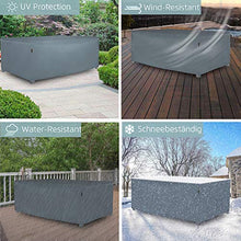 HENTEX - Telo di copertura per mobili da giardino, impermeabile, traspirante, grigio, 205 x 100 x 70H cm