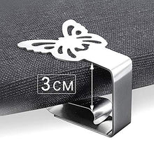Pppby - Set di 6 mollette per tovaglia, in acciaio inox, regolabili, per tavoli all'aperto, picnic, barbecue, feste di matrimonio