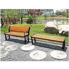 Panchine da giardino all'aperto, Panca da terrazza per veranda impermeabile e resistente alla corrosione con schienale, La struttura in metallo è antiruggine e facile da pulire / può ospitare 2-3