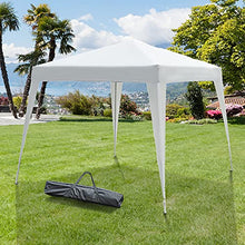 Outsunny Gazebo Pieghevole da Giardino 3x3m Struttura in Acciaio, Corde Antivento e Sacca di Trasporto, Bianco