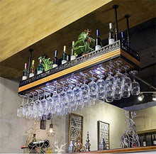 LHQ-HQ Wine Rack Solido soffitto in Legno Hanging Wine Glass Wine Rack Rack di stoccaggio del Vino Vetro L-100 Centimetri