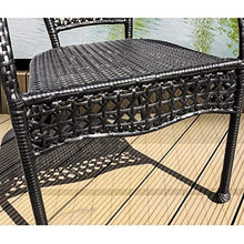Tavolo in vimini in rattan mobili in patio e set sedia, Mobili da giardino all'aperto in rattan Tavolo e sedie Set Set di mobili per il prato per famiglie all'aperto (sedia da tavola set da 4 pezzi)