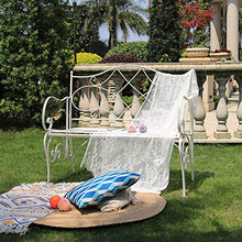 Panche da giardino doppie in metallo panchine da terrazzo, Panca da balcone da esterno con schienale e braccioli, Posti a sedere multifunzionali nel cortile per il tempo libero,Parco giardino