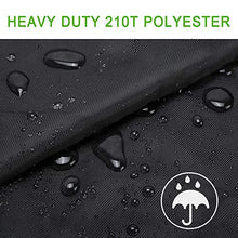 phixilin Copertura Mobili Giardino, Impermeabile Telo Copertura per Giardino Mobili Tabella 210T Poliestere con Rivestimento PU Copri Coperture per Arredo Esterno Coperture - Nero (242 * 162 * 100cm)