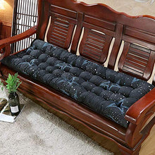 BoruisX Cuscino Lungo per Panca con Lacci di Fissaggio, Cuscino per Panca da 2 a 3 posti, spazioso Comodo e Spesso, per Giardino e Interni (Stile 3,55 * 150 CM)
