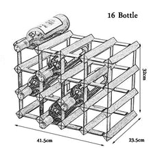 MXueei ZfgG Portabottiglie in Legno da 16 Bottiglie, portabottiglie per Mobile Stand Pronto per Essere assemblato