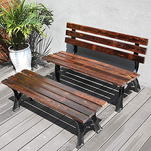 household products Panchine in Ghisa per Cortile Esterno, Panca da Giardino per Esterni in Legno Massello Anticorrosivo, Panche Portico Mobili da Esterno, Caricare 660 Libbre/Ospitare 2-4 Persone