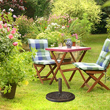 Relaxdays Base per Ombrellone, per Aste da 38-50 mm, Resistente alle Intemperie, Giardino & Balcone, Ø 49,5 cm, Marrone