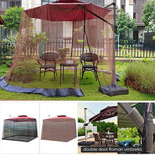 Zanzariera Ombrellone Ombrellone da Patio Schermo a Rete Resistente ai Raggi UV Zanzariera Gazebo Zanzariera Copertura a Rete per Patio Tavolo Ombrello Mobili da Ponte Copertura in Rete