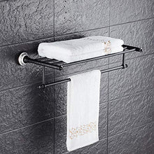 SWNN Bathroom Shelves Portasciugamani Antico Nero Scaffale Portasciugamani in Porcellana Blu E Bianca Mensola Bagno Retro Europeo in Rame Completo Mensola Portasciugamani