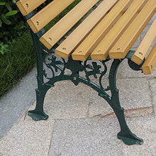 Panchina da giardino per esterni, sedia da cortile, poltrona da giardino, 2-3 posti, panca in legno di plastica, sedia da portico resistente agli agenti atmosferici, sedile con struttura in ghisa pe