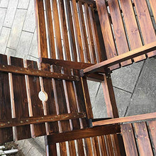 Panca Per Terrazza da Giardino All'aperto, Combinazione Di Tavolo E Sedia Per Balcone A Doppio Sedile In Legno Massello Anticorrosivo,Panchina Con Schienale, Tavolo Con Foro Per Ombrellone,Per Porti