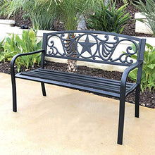 Acciaio Outdoor Ghisa Giardino Panchina 50" X 23.62" X 34.25" (Color : Black)