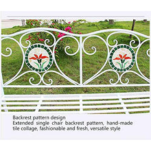 household products Panchina per Balcone in Ferro Battuto, Panchina da Giardino per Esterni, Panchina Cava Antiruggine con Struttura in Ghisa, Adatta per Strada/Piazza/Prato