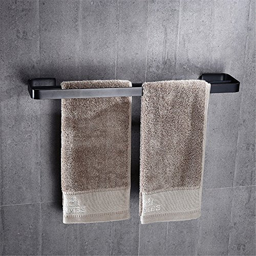 MBYW Portasciugamani Moderno Portasciugamani Elegante per Il Bagno di Moda Portasciugamani Antico Nero Stendibiancheria Doppia Bagno Set di ciondoli in Metallo da Bagno Mensola in Stile Europeo