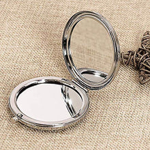Specchio per il trucco Specchio per il trucco portatile Specchio per il trucco Specchio per il trucco portatile per la chiarezza Specchio per il trucco portatile con luce naturale pieghevole Argento