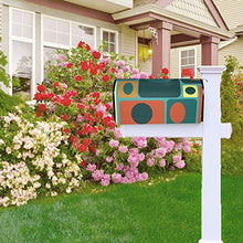 Mid Century Modern Turquoise Rettangoli unici magnetici per cassetta delle poste, per giardino, giardino, cortile, dimensioni standard, 53 x 40 cm