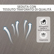 Outsunny Sedia a Dondolo Design Moderno per Interni ed Esterni Textilene 154x80x84cm Grigio