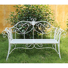 Sedia pieghevole Panca da Giardino in Metallo Lazy Susan, 2 Panchine retrò, Utilizzata per Giardino/Casa/Fotografia/All'aperto, 133X90x50cm (Cuscino Escluso)