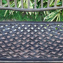 GaoF Panchina in Metallo per Esterni, panchina per mobili da Esterno con braccioli e Schienale, panchina Decorativa per Portico con Struttura in Acciaio ghisa, Adatta per terrazza, Cortile, Prato