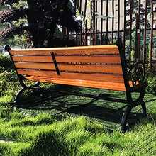 Household appliances Panca per sedie da Giardino Lawn Park Panche da Giardino in Metallo e Legno per Esterno, Panca da Balcone in Legno anticorrosivo con Schienale per Giardino/Piazza/Parco