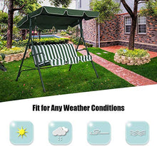 ZXD Dondolo Coperti da Giardino Impermeabile Swing Anti-UV Top Copertura della Volta Sostituzione Easy Clean Tessuto, Grande for Parasole (Color : Green, Size : 164 * 114 * 15cm)