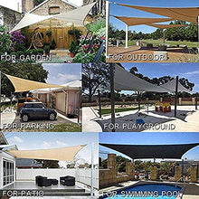 Dalovy Vela per Ombrellone da Giardino, Triangolo Hdpe 95% UV Block Vela Impermeabile UV Protezione Solare 3 Corde di Fissaggio per Patio Esterno Cortile per Feste Cortile, Metro Giallo