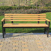 GaoF Panchina da terrazza per Cortile panchina da Giardino per Esterni, Panca da Veranda in Legno massello anticorrosivo con braccioli e Schienale, Sedia da Giardino per Esterni con Decorazione da