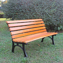Panca da giardino in legno massello, panca da esterno per il tempo libero senza braccioli, panca da giardino anticorrosiva semplice e moderna in legno massello, resistenza agli agenti atmosferici,