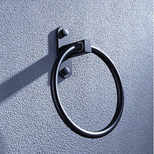MGWA Portasciugamani in Alluminio Tondo Alluminio Portasalviette Nero Porta Asciugamani Portasalviette Portateglie Portateglie