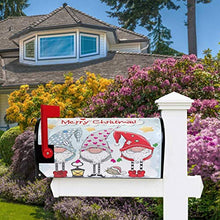 Gnomi di Natale carino uccello stella cassetta postale copertura magnetica grande casella postale avvolge giardino cortile decorazione casa dimensioni oversize 64,8 cm x 53,3 cm