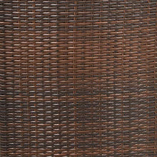 Set Tavolino e 2 Sedie da Giardino in Rattan Marrone