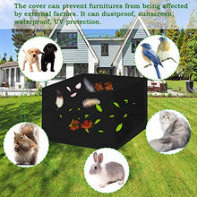 AKEfit Rattan Cube Set Cover, 420D Oxford Fabric Garden Cover per mobili, Cube, 4 posti (123 x 123 x 74cm)