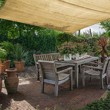 Rebecca Mobili Telo Tenda A Vela Giardino Beige Rettangolare Polietilene Protezione Raggi Solari Anelli Rinforzati Outdoor Barca Terrazzo 4x5 mt (cod. RE6344)