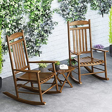 Sedie a Dondolo da Giardino All'aperto Terrazza Sedia A Dondolo Set Di 2, Sedia A Dondolo Per Adulti In Legno Resistente Per Portico Anteriore, Giardino, Prato, Piscina E Cortile, Carica 180 Kg Intern