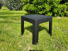 BRIKASA Tavolino Giardino Effetto Rattan Esterno Basso Resina Antares (Antracite)
