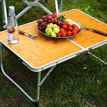 GUIPING Piccolo Pieghevole Tavolo da Pranzo all'aperto Pie Tavolo Pieghevole all'aperto Barbecue Bamboo Tavolo da Bamboo Camping Tavolo Portatile Mobili semplici