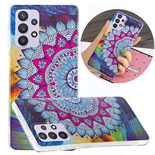 Miagon Luminoso Custodia per Samsung Galaxy A32 5G,Luminosa Morbida in Silicone Ultra Sottile TPU Cover Bumper Backcover Protezione con Lampeggiante,Girasole