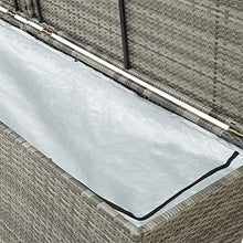 BIGTO - Scatola portaoggetti da Giardino, Impermeabile, in polyrattan, 117 x 50 x 58 cm