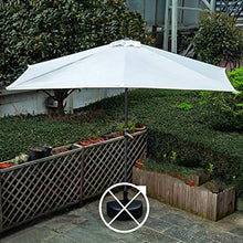 KUWD Ombrellone da Balcone, Mezzo Ombrellone Parasol, per Esterno, Terrazzo, Giardino, Cortile, 2.5 × 1.2M