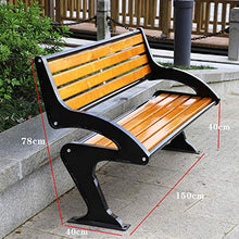 Panchina del parco, Sedie panche e panche per esterni in ferro battuto per il tempo libero in giardino, Comoda sedia da giardino per 2-3 persone, Può essere utilizzato per balcone / corridoio