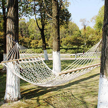 GARNECK Accessori da Campeggio Estivi per L'esterno Amaca Amaca a Rete Resistente in Corda di Cotone Adatta per Mare Campeggio Giardino (Bianco)