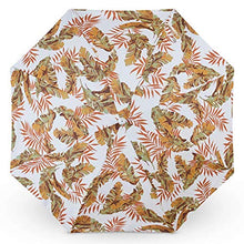 JFFFFWI Ombrellone Rotondo Creativo da 2 m Ombrellone da Esterno Piccolo Ombrellone da Spiaggia con Nappe in Legno con Funzione di inclinazione, Protezione Impermeabile e UV