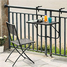 LWZ Tavolo da Bar per Patio Tavolo da ringhiera per Balcone da Esterno, 3 Regolabili in Altezza, Nero/Bianco/Rosa/Rosso/Verde